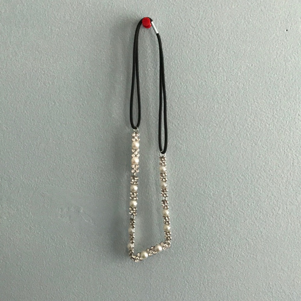 Pearl and rhinestone headband